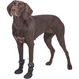 Dog Shoes Walker Active LONG Extra Long Dog Boot SVART 2 st i förpackningen